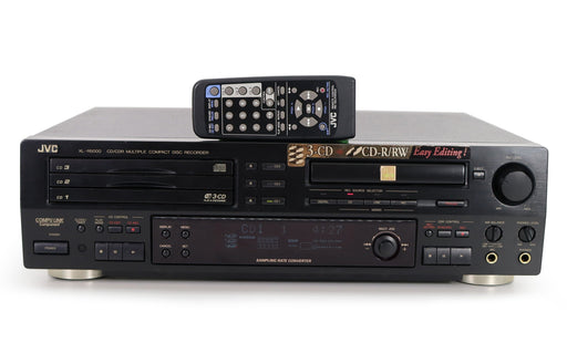 JVC XL-R5000BK Multiple Compact Disc Recorder/Player Dual Tray Recording System w/ Triple Tray Sampling Rate Converter-Electronics-SpenCertified-refurbished-vintage-electonics