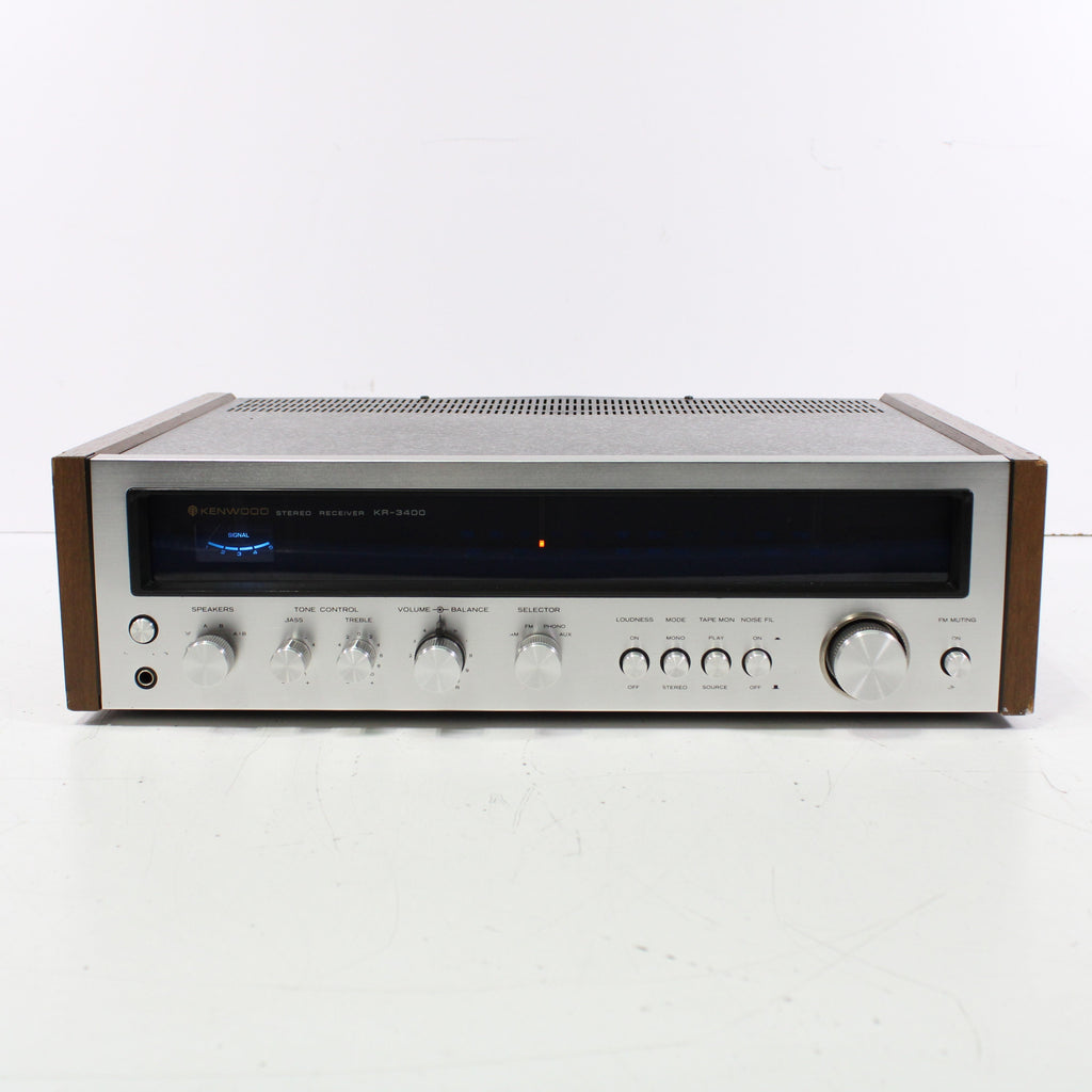 Kenwood KR3400 Vintage AM FM Stereo Receiver Silver Face (1974)