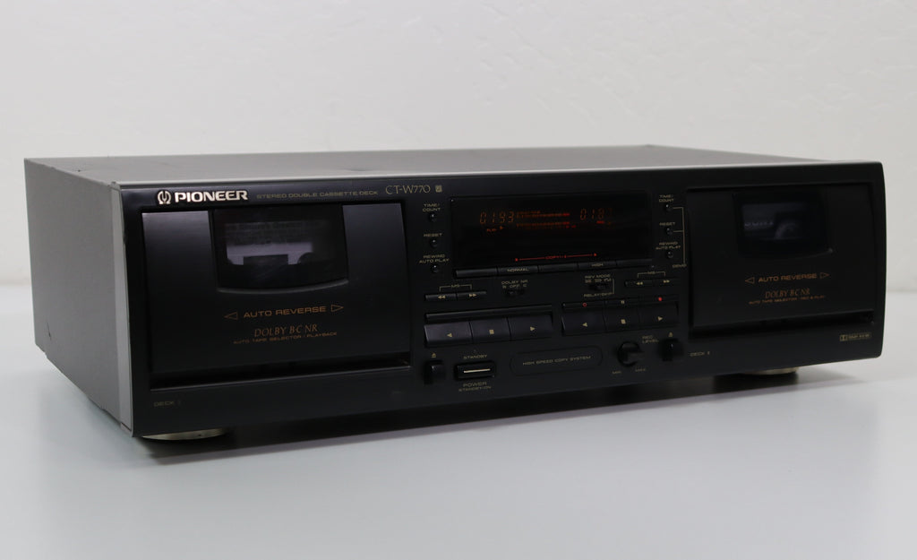 Pioneer CTW770 Double Auto Reverse Dolby Stereo Cassette Deck Player