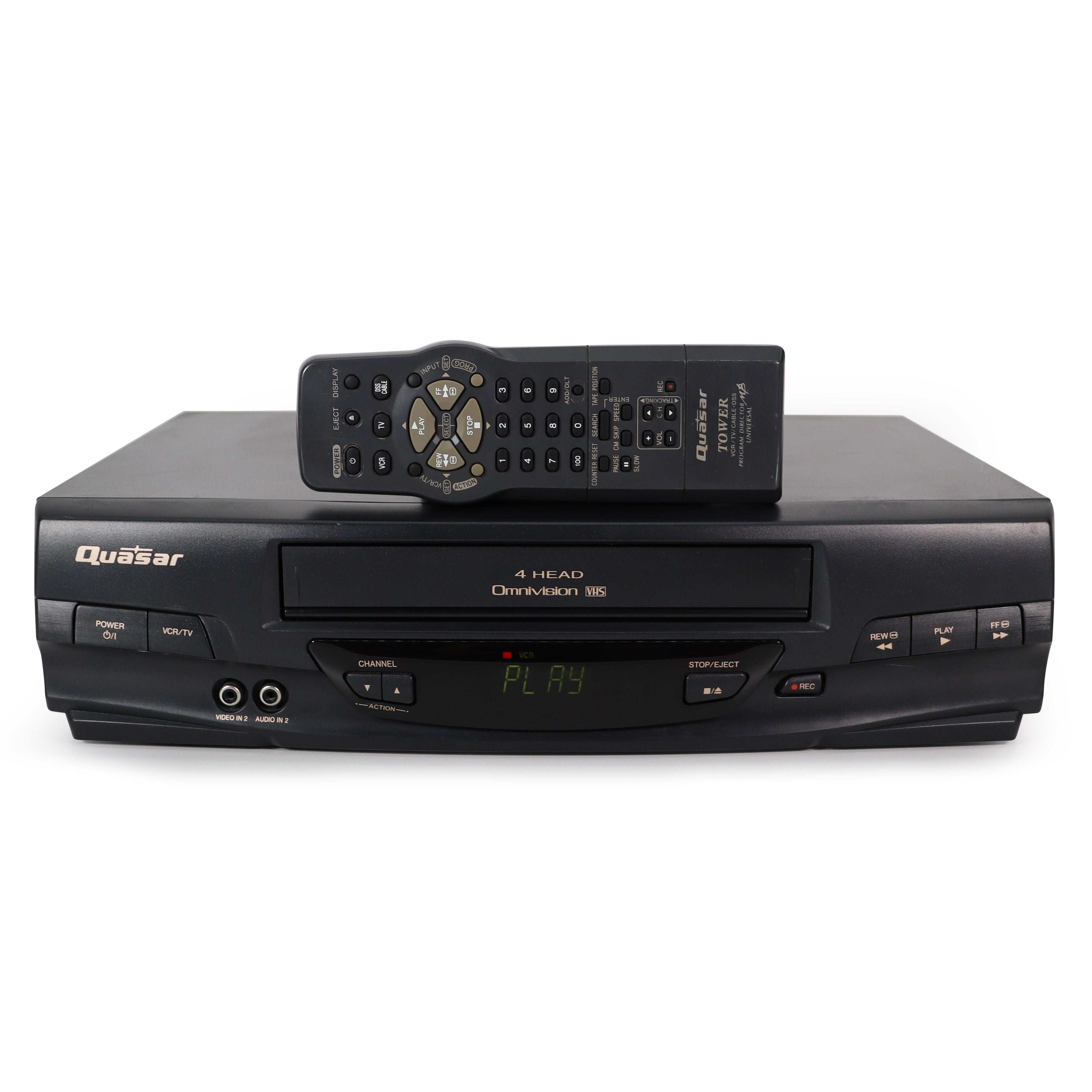 Quasar VHQ-40M 4-Head VCR Video Cassette Recorder with Omnivision