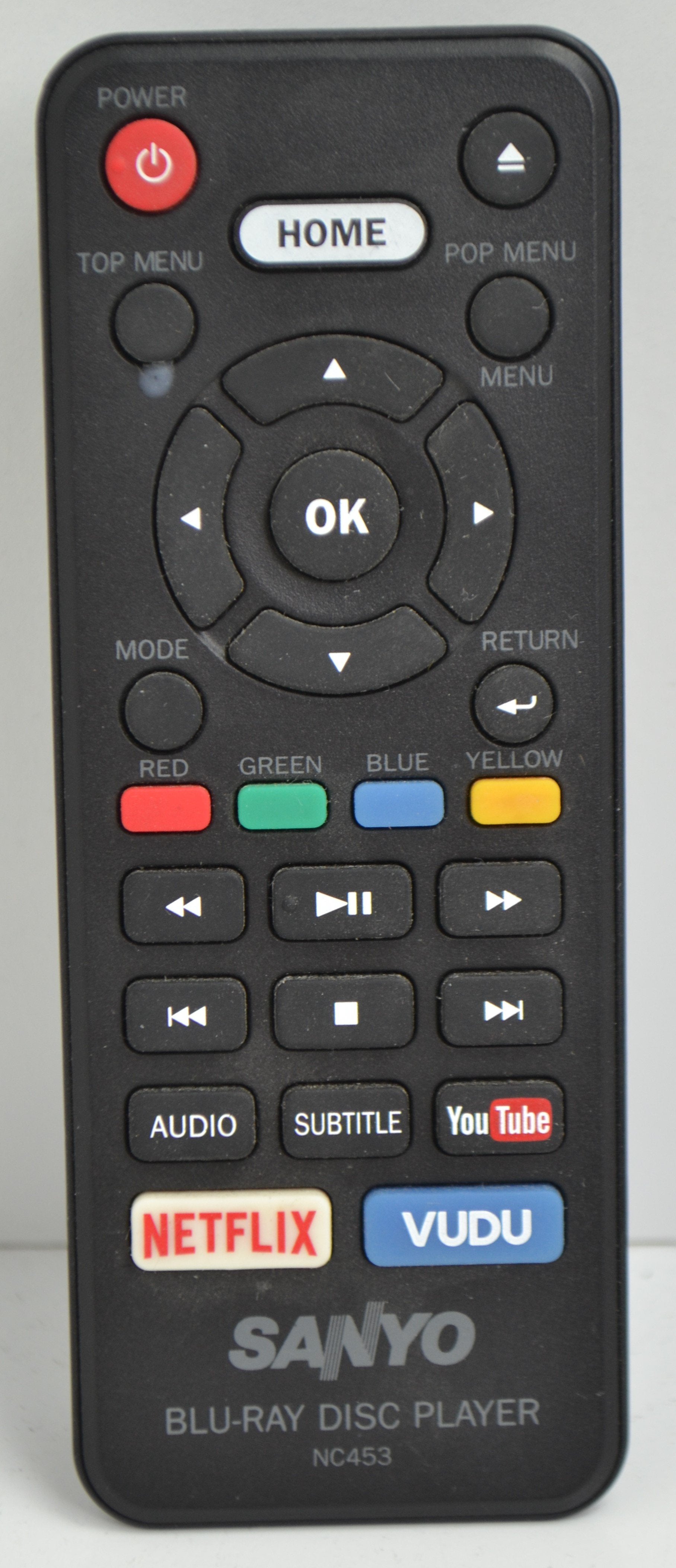 Sanyo NC453 Remote Control for Blu Ray Player FWBP706F