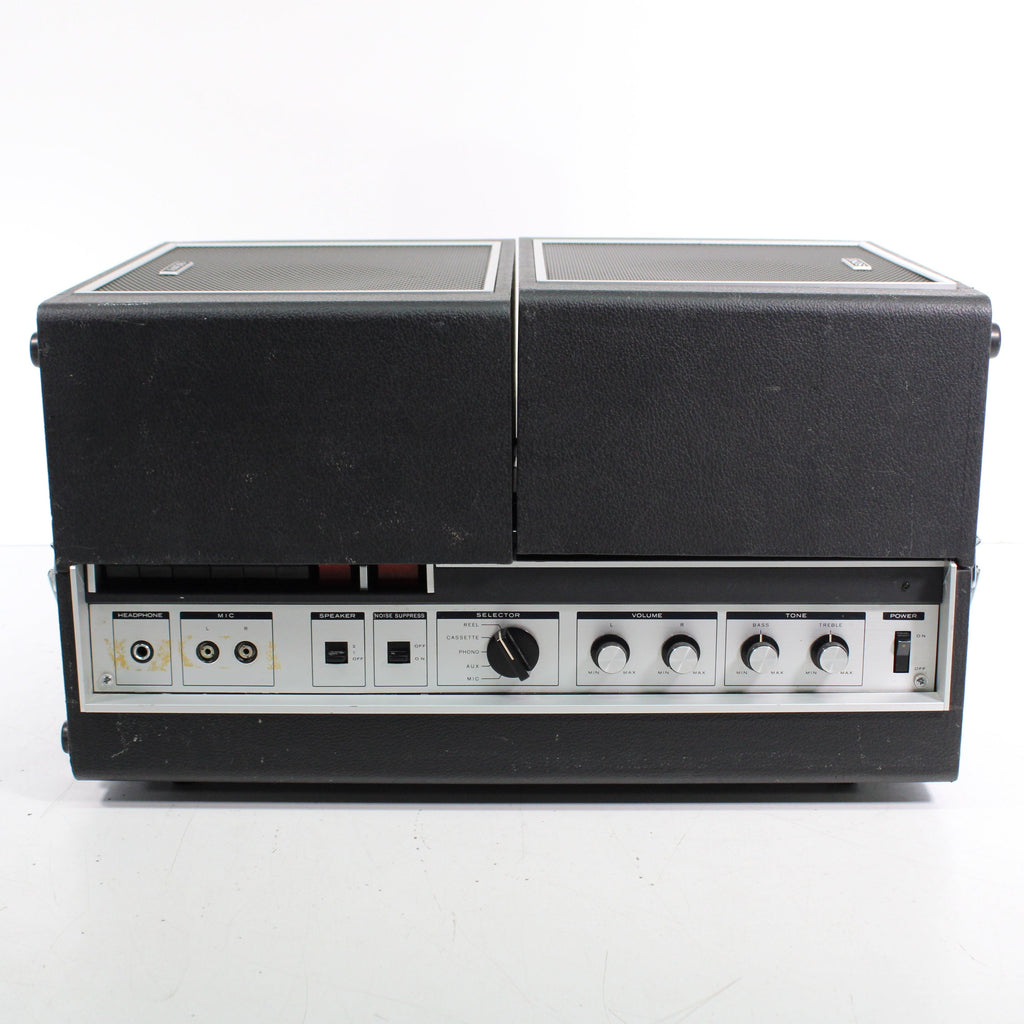 Sony TC-330 reel to reel tape compact audio cassette player recorder +  speakers