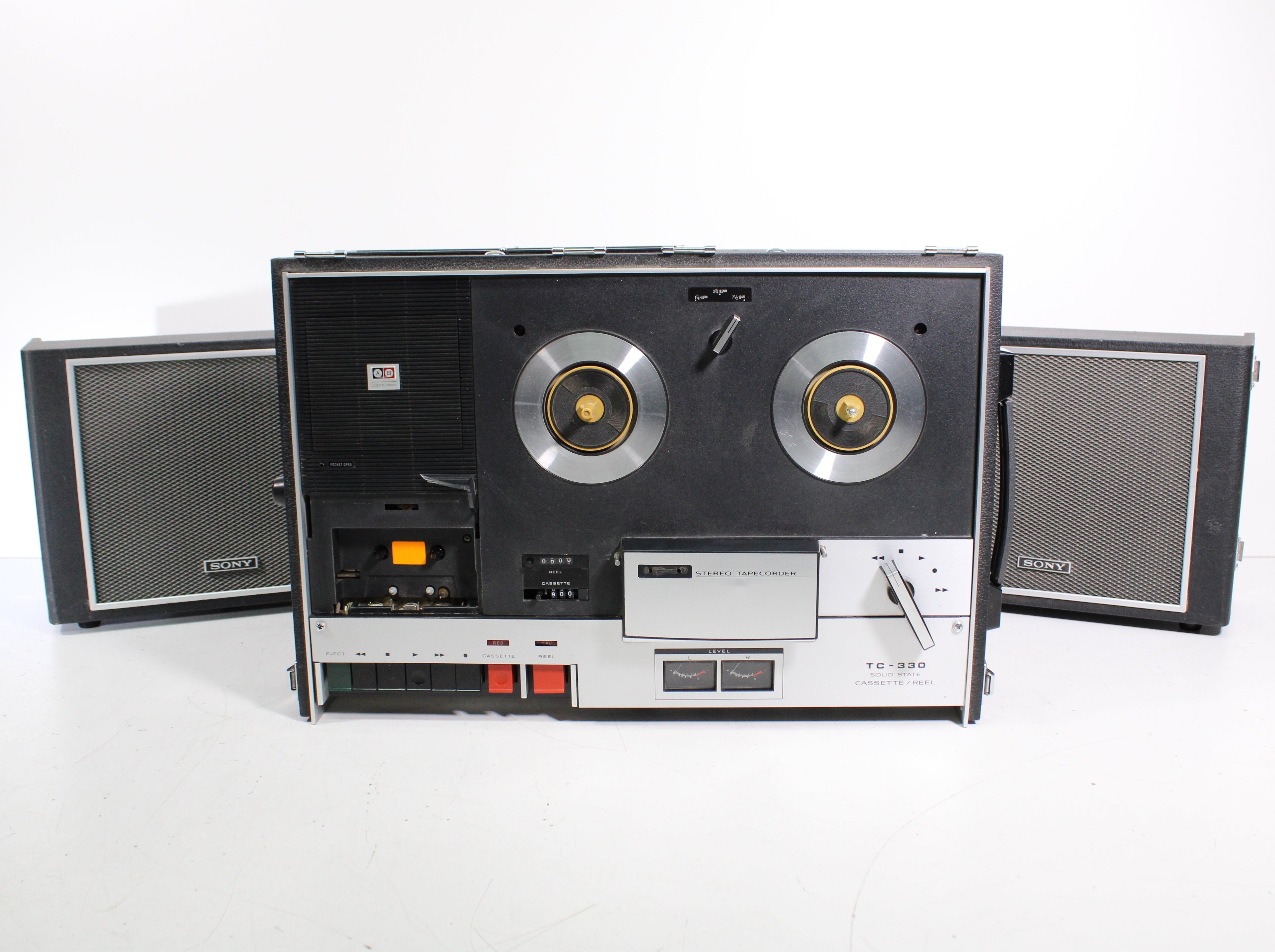 Sony TC-330 Reel-to-Reel and Cassette Player Tapecorder with Detachabl