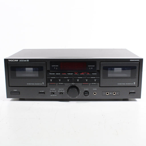 Tascam 202MKIII Professional Dual Cassette Deck Bi-Directional Record Play-Cassette Players & Recorders-SpenCertified-vintage-refurbished-electronics