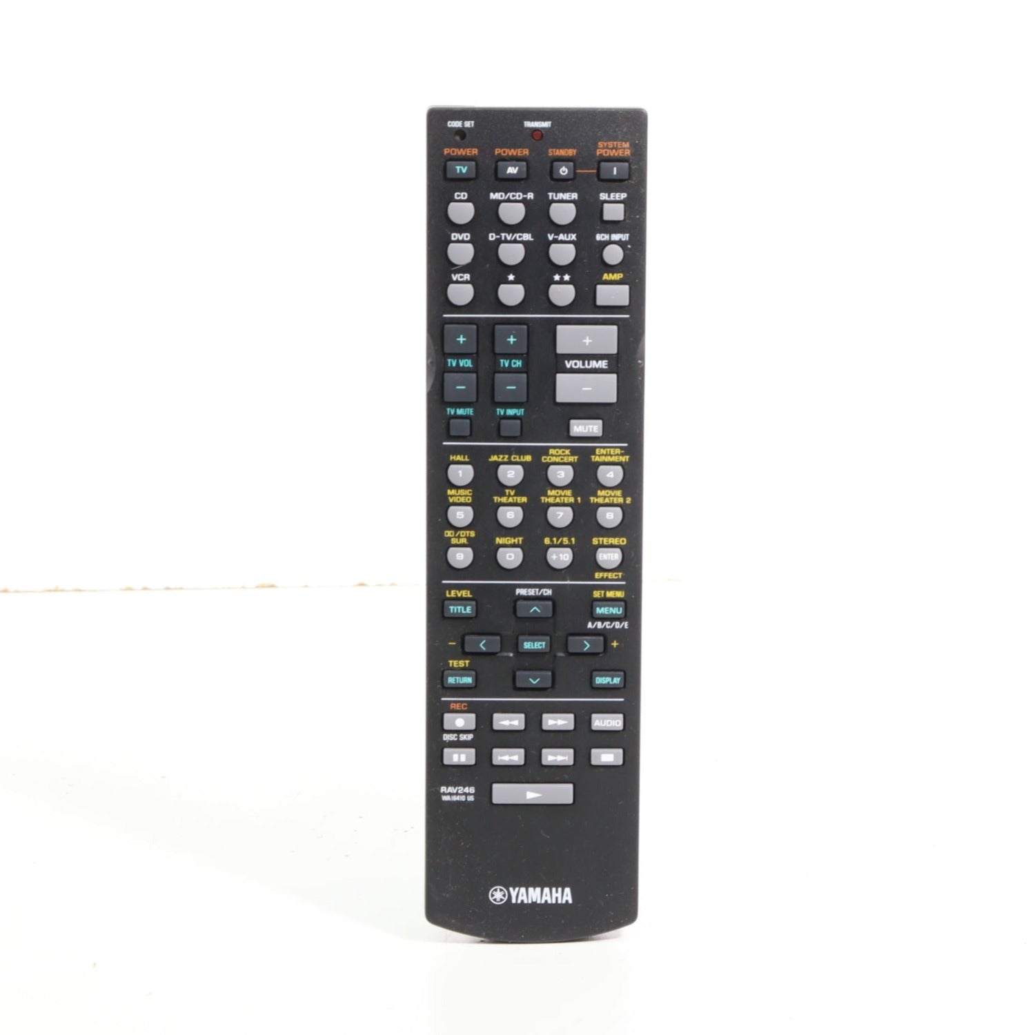 Yamaha RAV246 WA164100 Remote Control for Home Theater Surround System