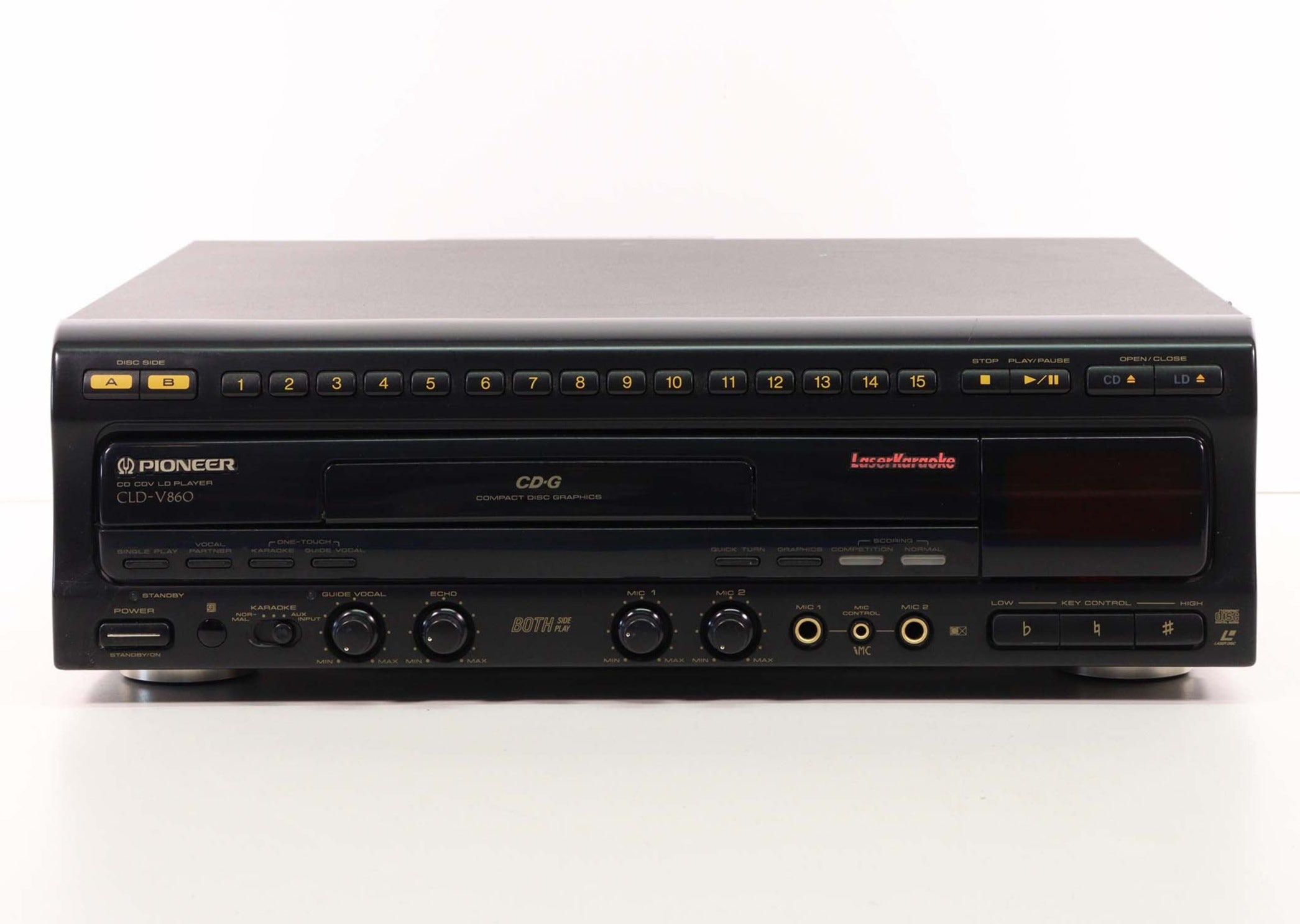 Pioneer CLD-V860 CD CDV LD Player LaserDisc LaserKaraoke Dual Mic System