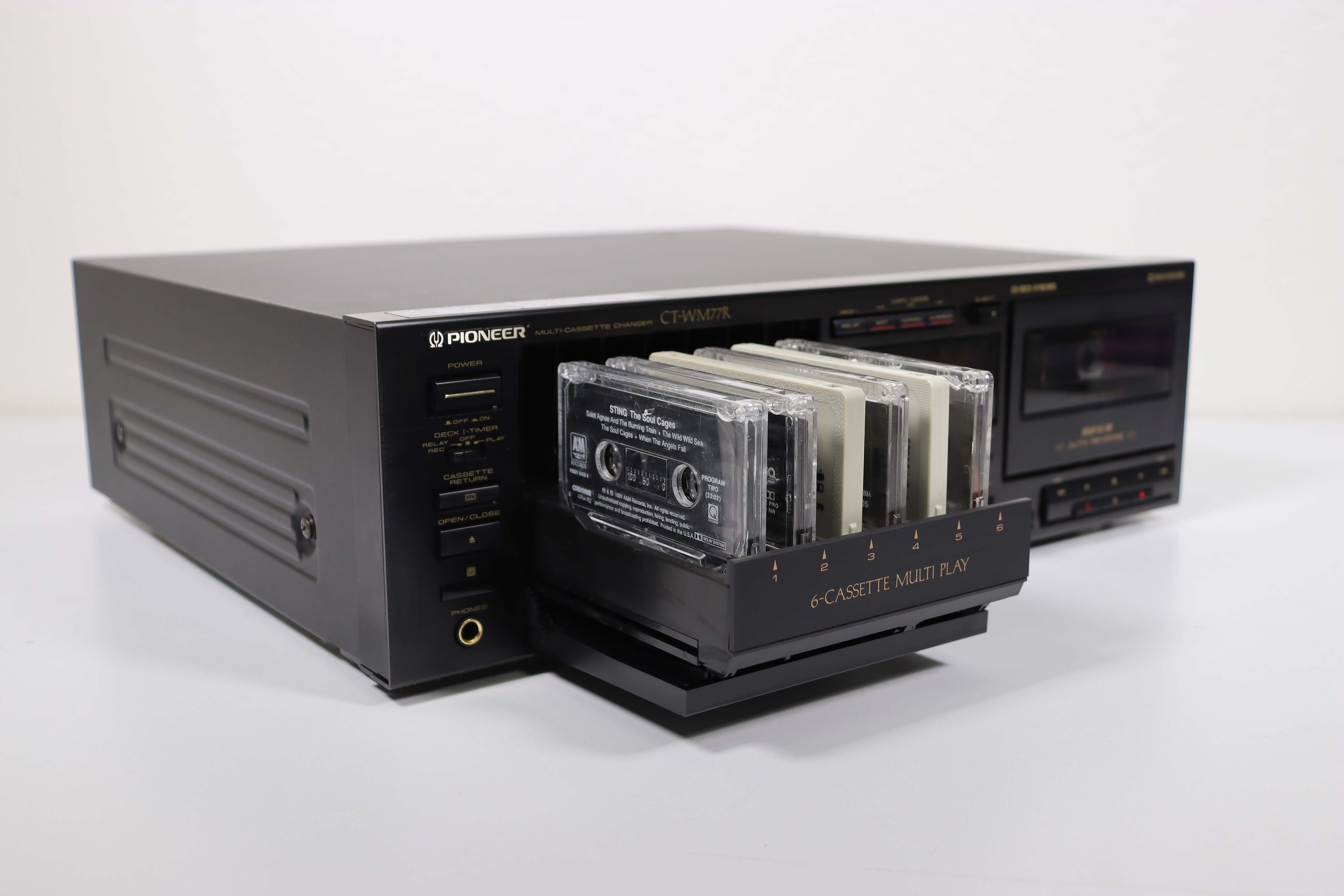Pioneer CT-WM77R Dual Tape Deck 6-Cassette Multi Play / Dolby HX Pro P