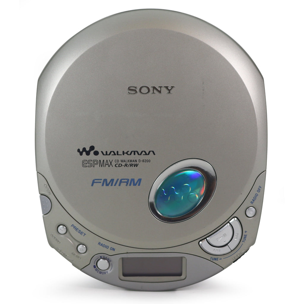 Sony D-F200 Portable Compact Disc CD Walkman Player Grey with AM FM Ra