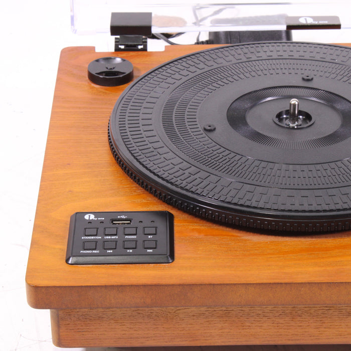 1 BY ONE Classic Wooden Belt-Drive Turntable with Bluetooth-Turntables & Record Players-SpenCertified-vintage-refurbished-electronics