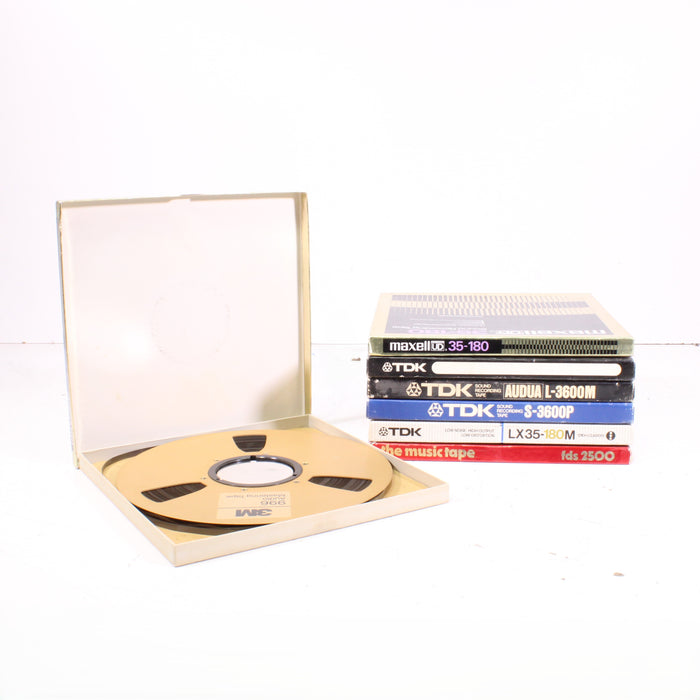 Reel-to-Reel Tape Lot of 7 Mixed Brands (TDK, Maxell, The Music Tape)-Reel-to-Reel Accessories-SpenCertified-vintage-refurbished-electronics