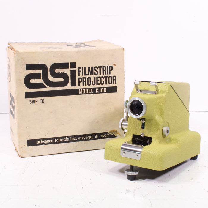ASI Model 330-A Filmstrip Classroom Projector 35mm Vintage w/ Original Box-Projectors-SpenCertified-vintage-refurbished-electronics