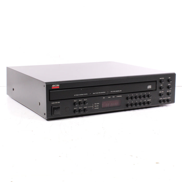 Adcom GCD-600 5-Disc CD Compact Disc Changer Black (1992)-CD Players & Recorders-SpenCertified-vintage-refurbished-electronics