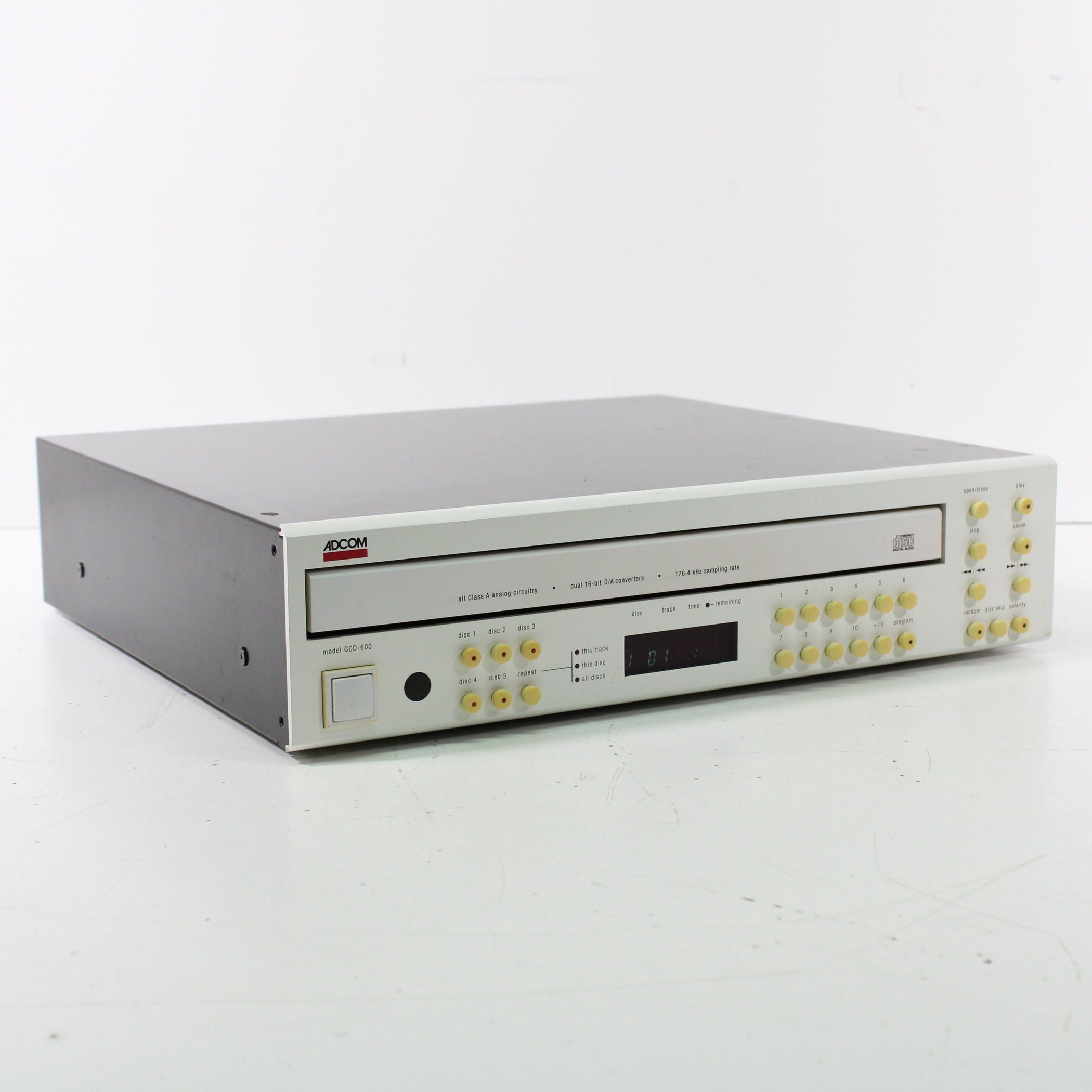 Adcom GCD-600 5-Disc CD Compact Disc Changer Silver (1992) (AS IS ...