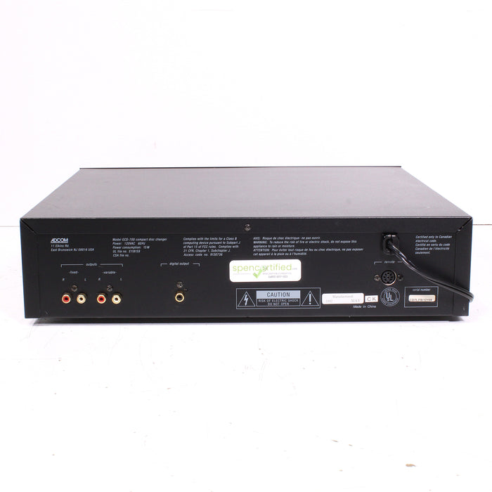 Adcom GCD-700 5-Disc CD Changer Compact Disc Player High-Quality (1997)-CD Players & Recorders-SpenCertified-vintage-refurbished-electronics
