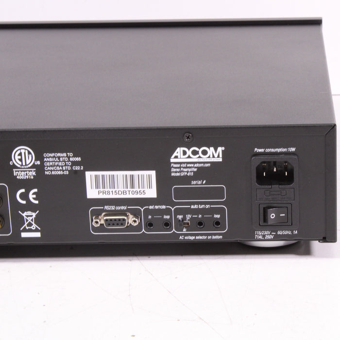 Adcom GFP-815 Stereo Preamplifier 2-Channel (2011)-Preamps-SpenCertified-vintage-refurbished-electronics