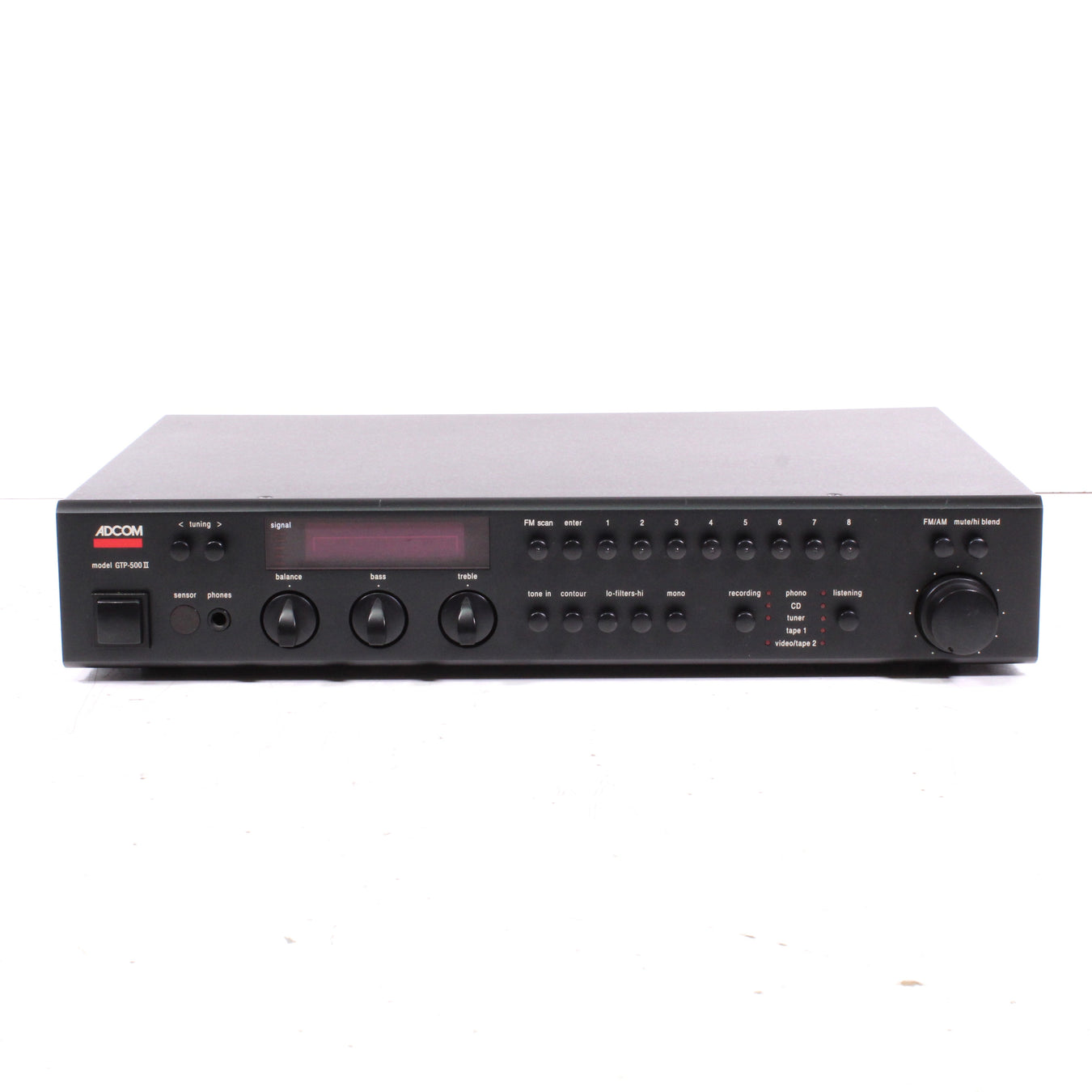 Adcom GTP-500II 2-Channel Preamp Processor Amplifier (1988-1993) (NO REMOTE)-Preamps-SpenCertified-vintage-refurbished-electronics