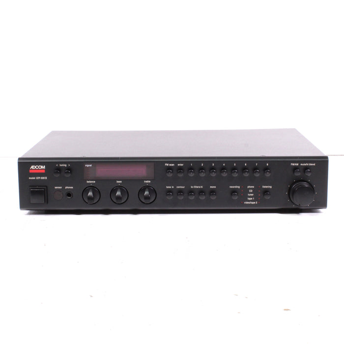 Adcom GTP-500II 2-Channel Preamp Processor Amplifier (1988-1993) (NO REMOTE)-Preamps-SpenCertified-vintage-refurbished-electronics
