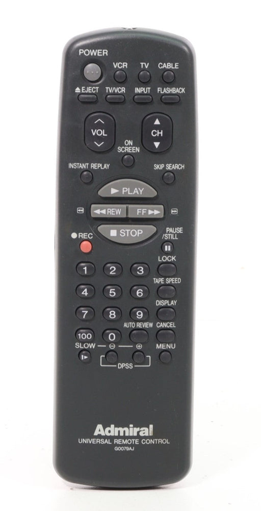 Admiral G0079AJ Universal Remote Control for VCR JSJ 20419-Remote Controls-SpenCertified-vintage-refurbished-electronics