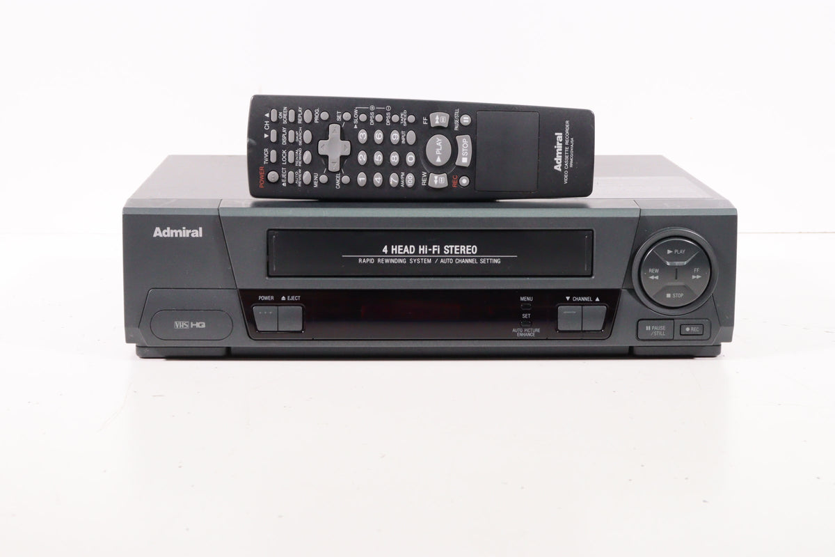 Admiral VCR 4 Head Hi-Fi Rapid Rewinding deals System VHS Player Recorder JSJ 20448