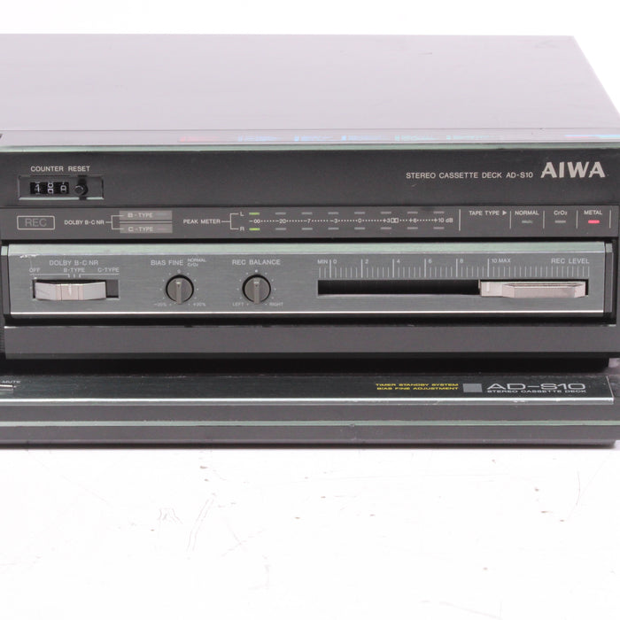 Aiwa AD-S10U Stereo Cassette Deck Dolby B-C (1986)-Cassette Players & Recorders-SpenCertified-vintage-refurbished-electronics