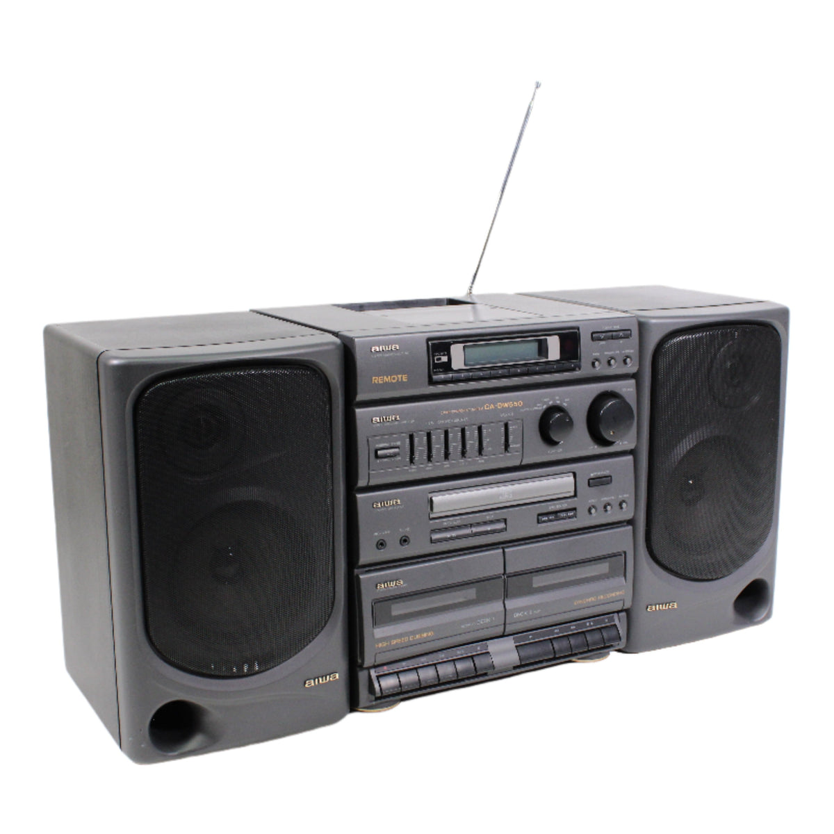 Aiwa CA-DW550U Carry Component System AM FM Radio Cassette CD