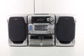Aiwa CA-DW935M CD Carry Component System Dual Cassette Player Recorder AM/FM Radio Boombox (cd will not open)
