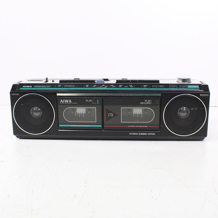 Aiwa CS-W300 Portable Dual Tape Player Stereo Radio Cassette Boombox (1980s)-Boomboxes-SpenCertified-vintage-refurbished-electronics