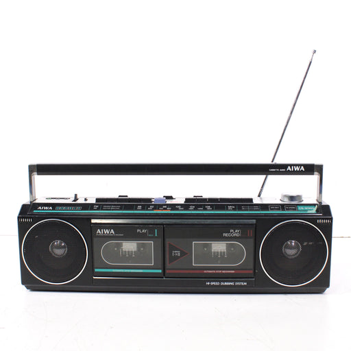 Aiwa CS-W300 Portable Dual Tape Player Stereo Radio Cassette Boombox (1980s)-Boomboxes-SpenCertified-vintage-refurbished-electronics