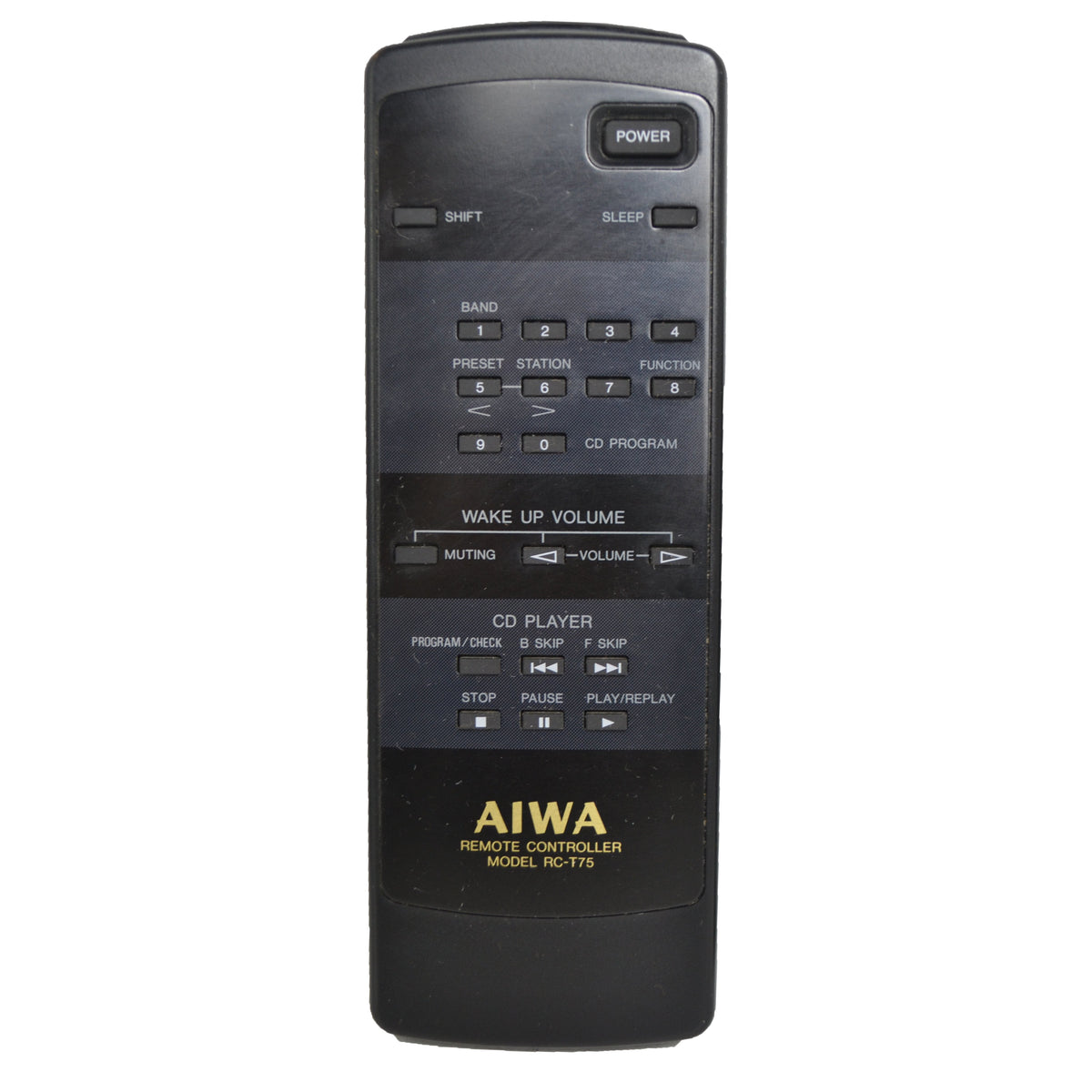 Aiwa RC-T75 Remote Control for CD Player AM/FM Stereo System CX75U ...