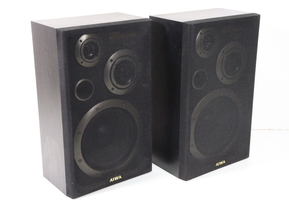 Aiwa SX-77U 3-Way Bookshelf Speaker System Pair-Speakers-SpenCertified-vintage-refurbished-electronics