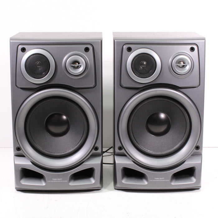 Aiwa SX-ZR525 Desktop Stereo Speaker Pair for Component System 120W-Speakers-SpenCertified-vintage-refurbished-electronics