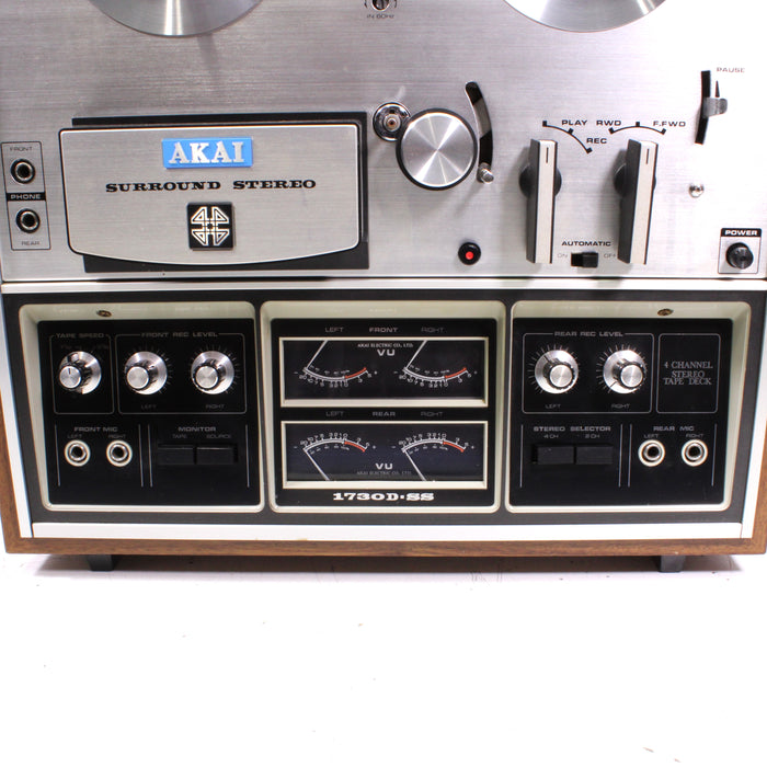Akai 1730D-SS Discrete 4-Channel Reel-to-Reel Tape Deck (1973-76)-Reel-to-Reel Tape Players & Recorders-SpenCertified-vintage-refurbished-electronics