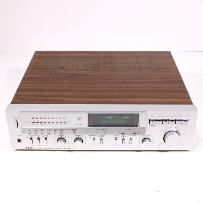 Akai AA-R41 Vintage AM FM Stereo Receiver Silver Face Wood Case (1981)-Audio & Video Receivers-SpenCertified-vintage-refurbished-electronics