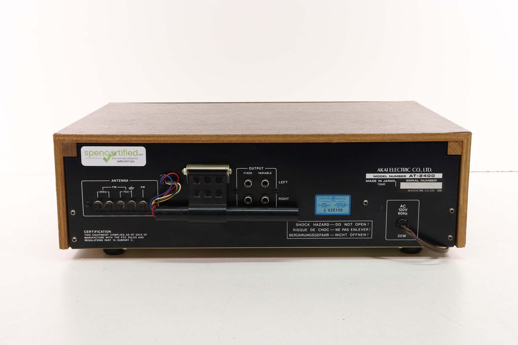 AKAI AT-2400 Stereo Tuner-Stereo Systems-SpenCertified-vintage-refurbished-electronics