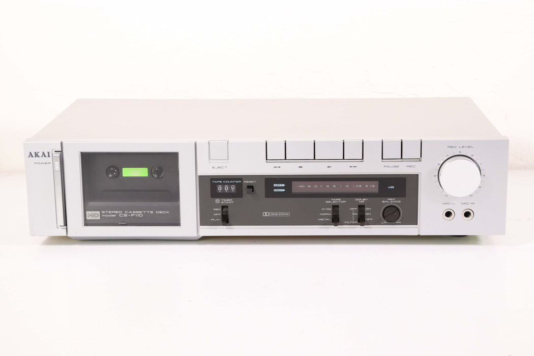 Akai CS-F110 Stereo Cassette Deck Player Recorder System-Cassette Players & Recorders-SpenCertified-vintage-refurbished-electronics