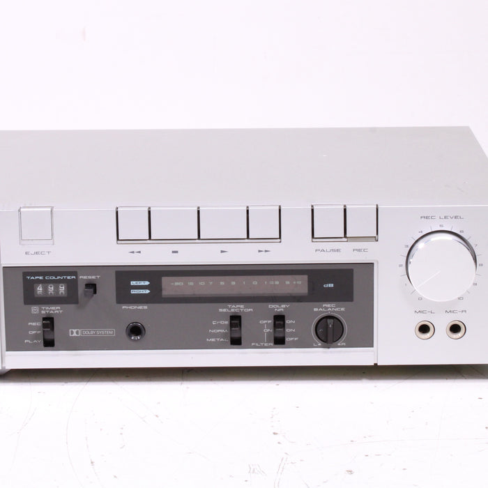 Akai CS-F12 Stereo Cassette Deck Dolby NR Silver Face (1982)-Cassette Players & Recorders-SpenCertified-vintage-refurbished-electronics