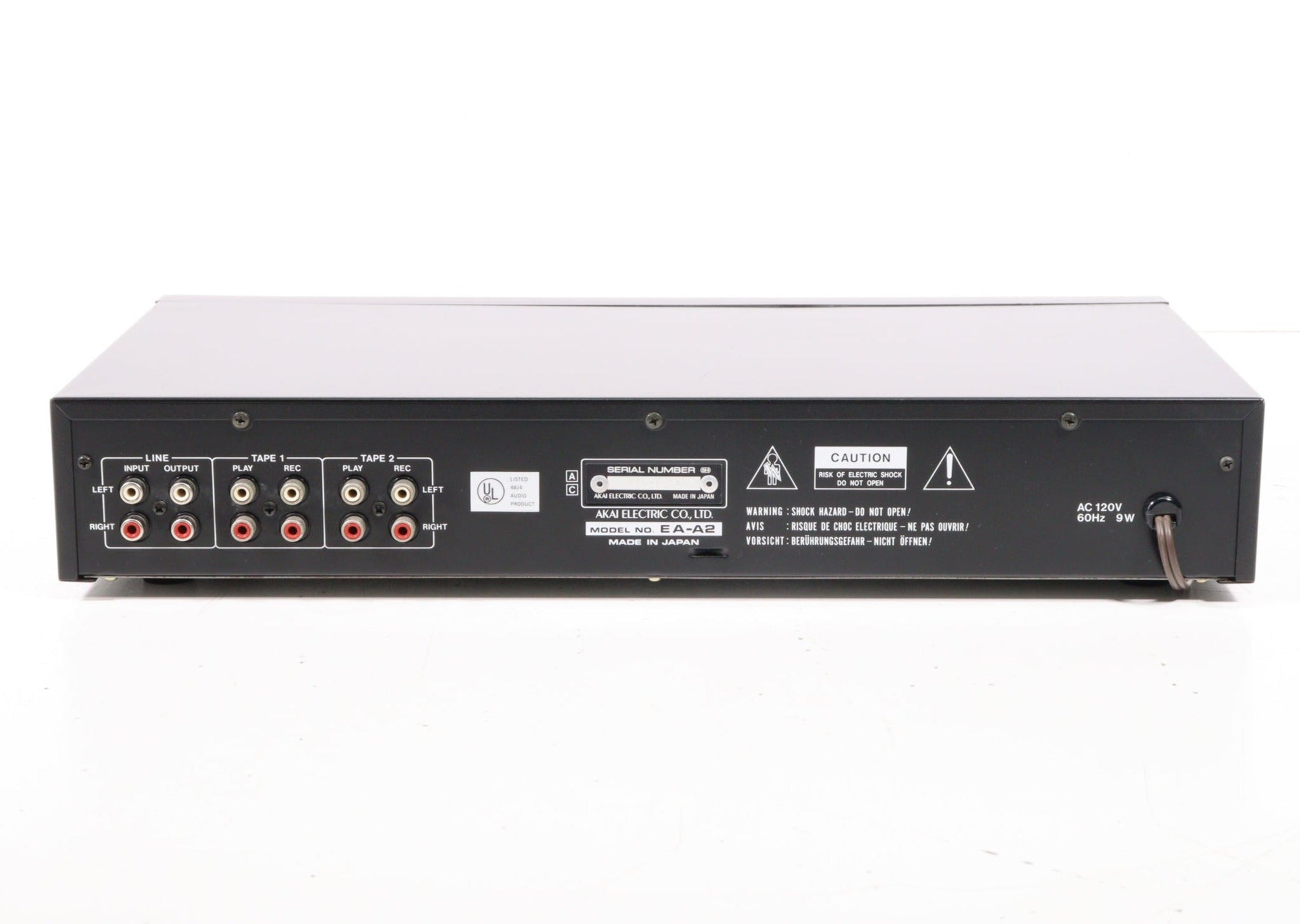 Akai Ea A2 9 Band Stereo Graphic Equalizer With Front Audio Input