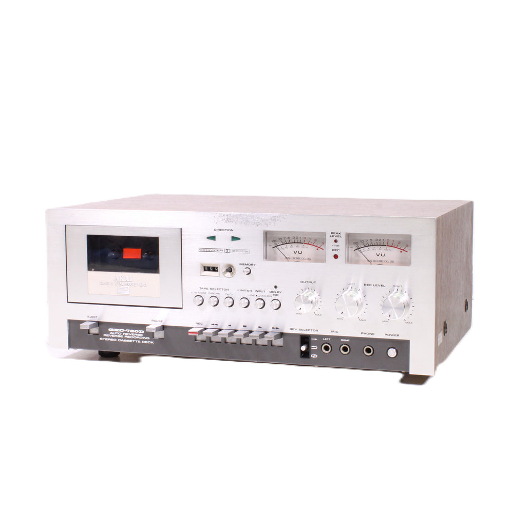 Akai GXC-730D Stereo Compact Cassette Deck Auto-Reverse Wood Side