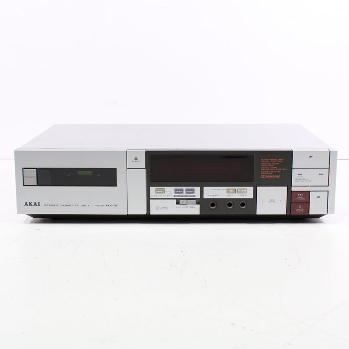 Akai HX-3 Stereo Cassette Deck Silver (1984) (AS IS)-Cassette Players & Recorders-SpenCertified-vintage-refurbished-electronics