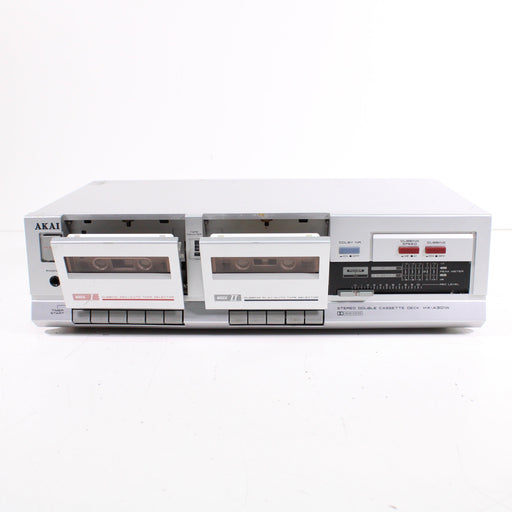 Akai HX-A301W Stereo Double Cassette Deck Silver (DECK 2 HAS ISSUES)-Cassette Players & Recorders-SpenCertified-vintage-refurbished-electronics