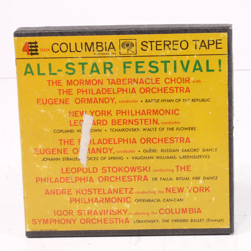 All-Star Festival! – The Mormon Tabernacle Choir & The Philadelphia Orchestra / Eugene Ormandy Reel to Reel Tape 7" 1/4" 7½ IPS Columbia Stereo Tape Grand Choral Classical-Reel-to-Reel Tape-SpenCertified-vintage-refurbished-electronics