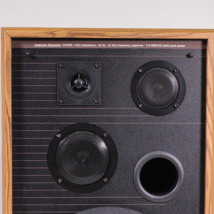 American Acoustics D5550E 4-Way Floorstanding Speaker Pair Vented 120W RMS-Speakers-SpenCertified-vintage-refurbished-electronics