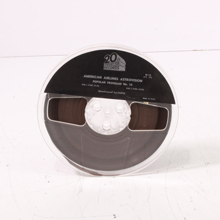American Airlines Astrovision Reel Popular Program No. 10 7" Reel Vintage In-Flight Entertainment Film-Reel-to-Reel Tape-SpenCertified-vintage-refurbished-electronics