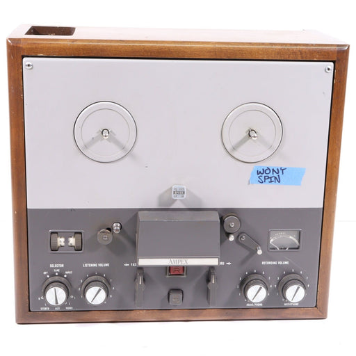 Ampex 1250 Stereo Tube Reel-to-Reel Tape Recorder (WON'T SPIN)-Reel-to-Reel Tape Players & Recorders-SpenCertified-vintage-refurbished-electronics