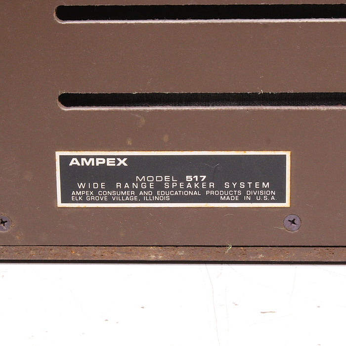 Ampex 517 Vintage Bookshelf Speakers Made in U.S.A. (1970s)-Speakers-SpenCertified-vintage-refurbished-electronics