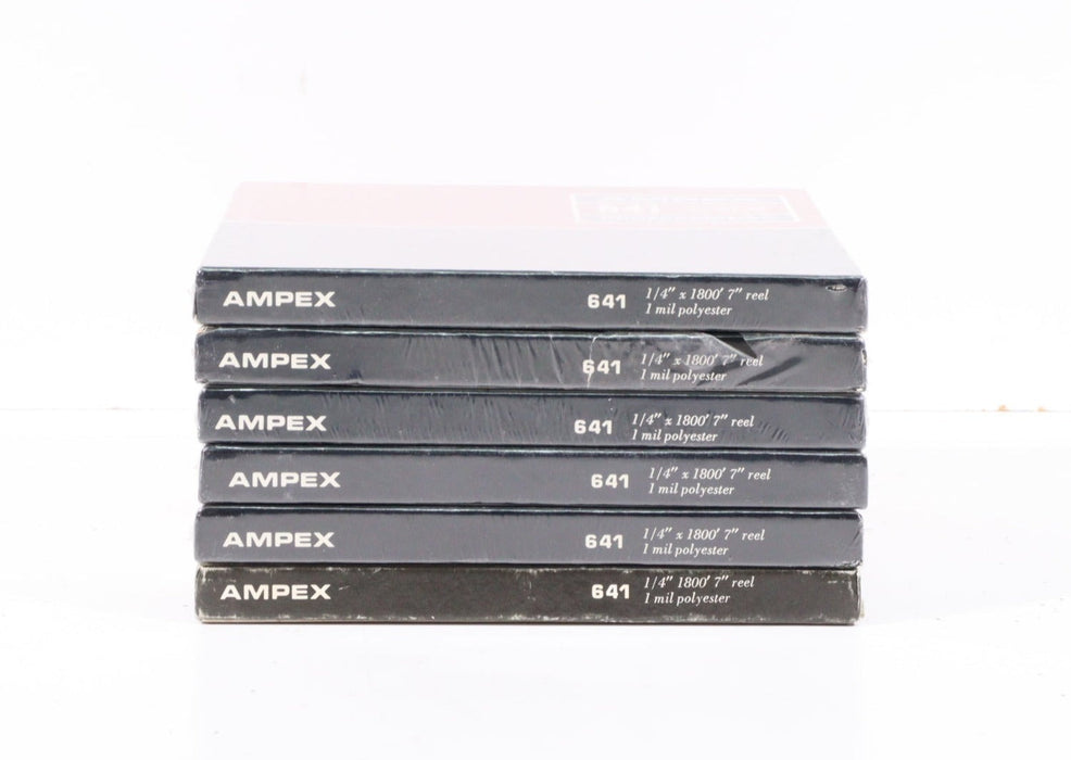 Ampex 641 Professional Magnetic Recording Tape 1800ft 7" Reel (Bundle of Six)-Reel-to-Reel Accessories-SpenCertified-vintage-refurbished-electronics