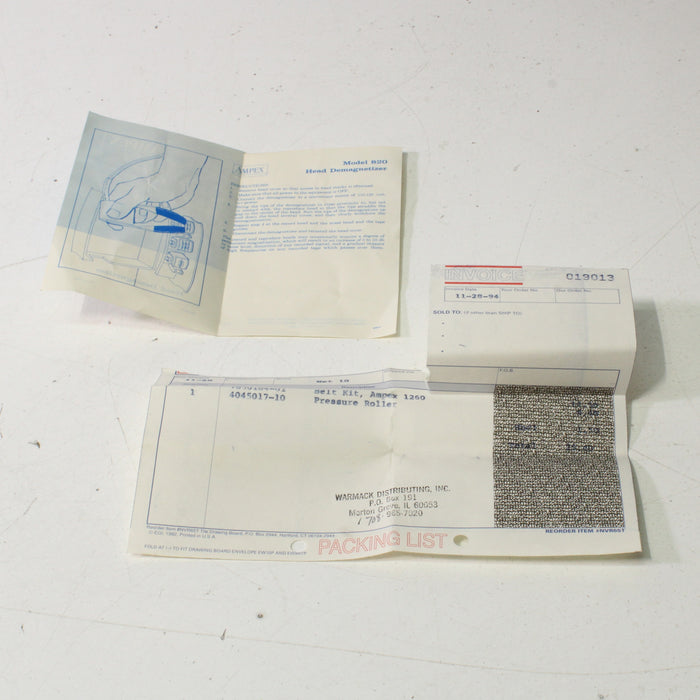 Ampex No. 894 Professional Recorder Accessory Kit with Model 820 Head Demagnetizer-Electronics-SpenCertified-vintage-refurbished-electronics