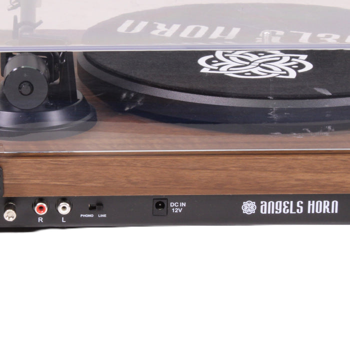 Angels Horn HP-H002 Belt-Drive Turntable Audio-Technica AT3600L Walnut Finish (ORIGINAL BOX)-Turntables & Record Players-SpenCertified-vintage-refurbished-electronics