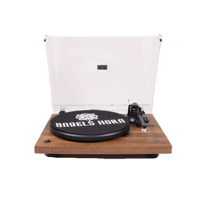 Angels Horn HP-H002 Belt-Drive Turntable Audio-Technica AT3600L Walnut Finish (ORIGINAL BOX)-Turntables & Record Players-SpenCertified-vintage-refurbished-electronics