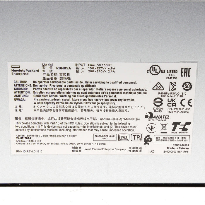 Aruba 6000 R8N85A 48G Class4 PoE 4SFP 370W Networking Switch with Original Box-Electronics Accessories-SpenCertified-vintage-refurbished-electronics